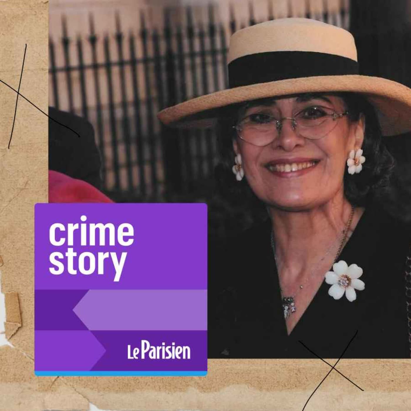 Crime story podcast cover art