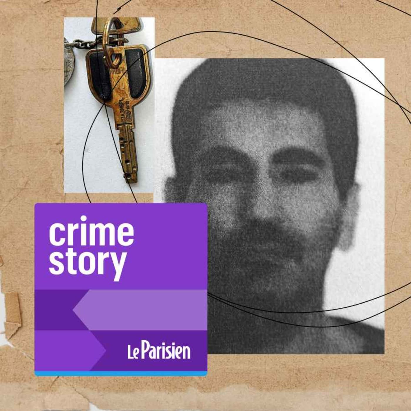 Crime story podcast cover art