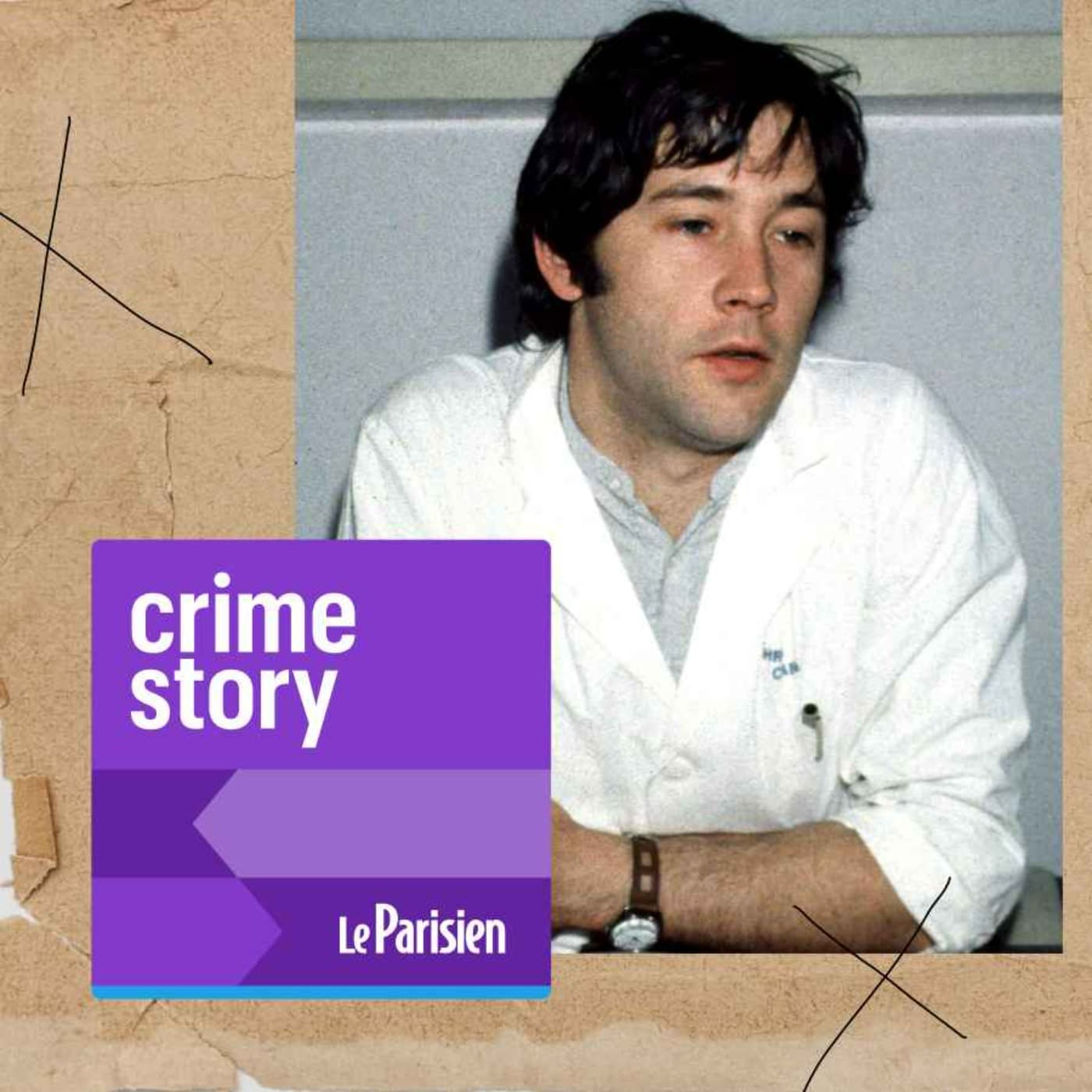 Crime story podcast cover art