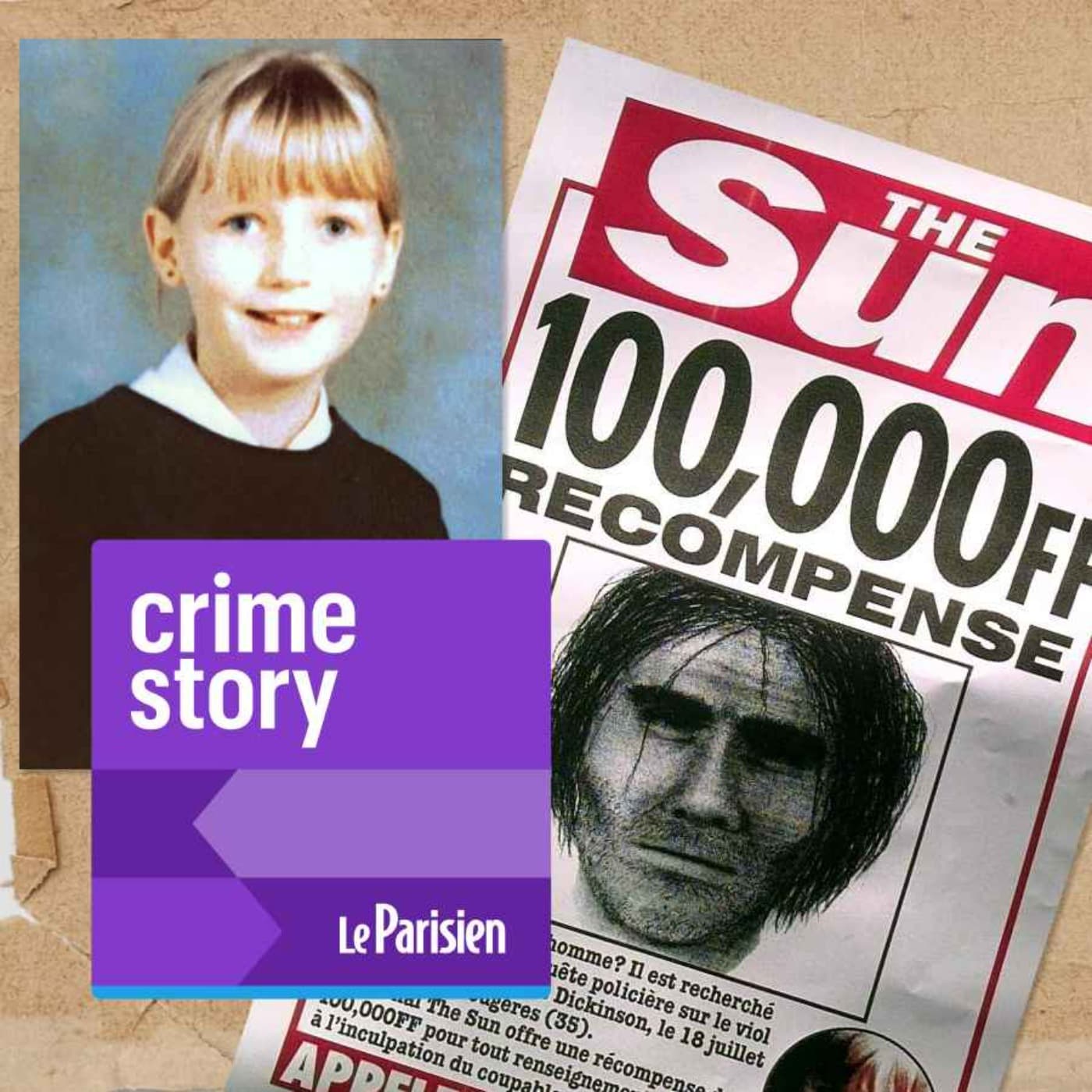 Crime story podcast cover art
