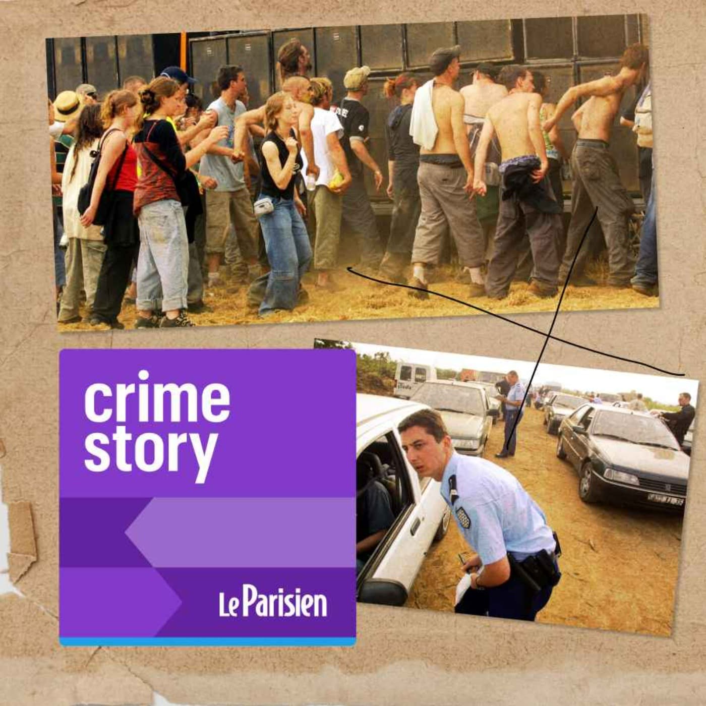 Crime story podcast cover art