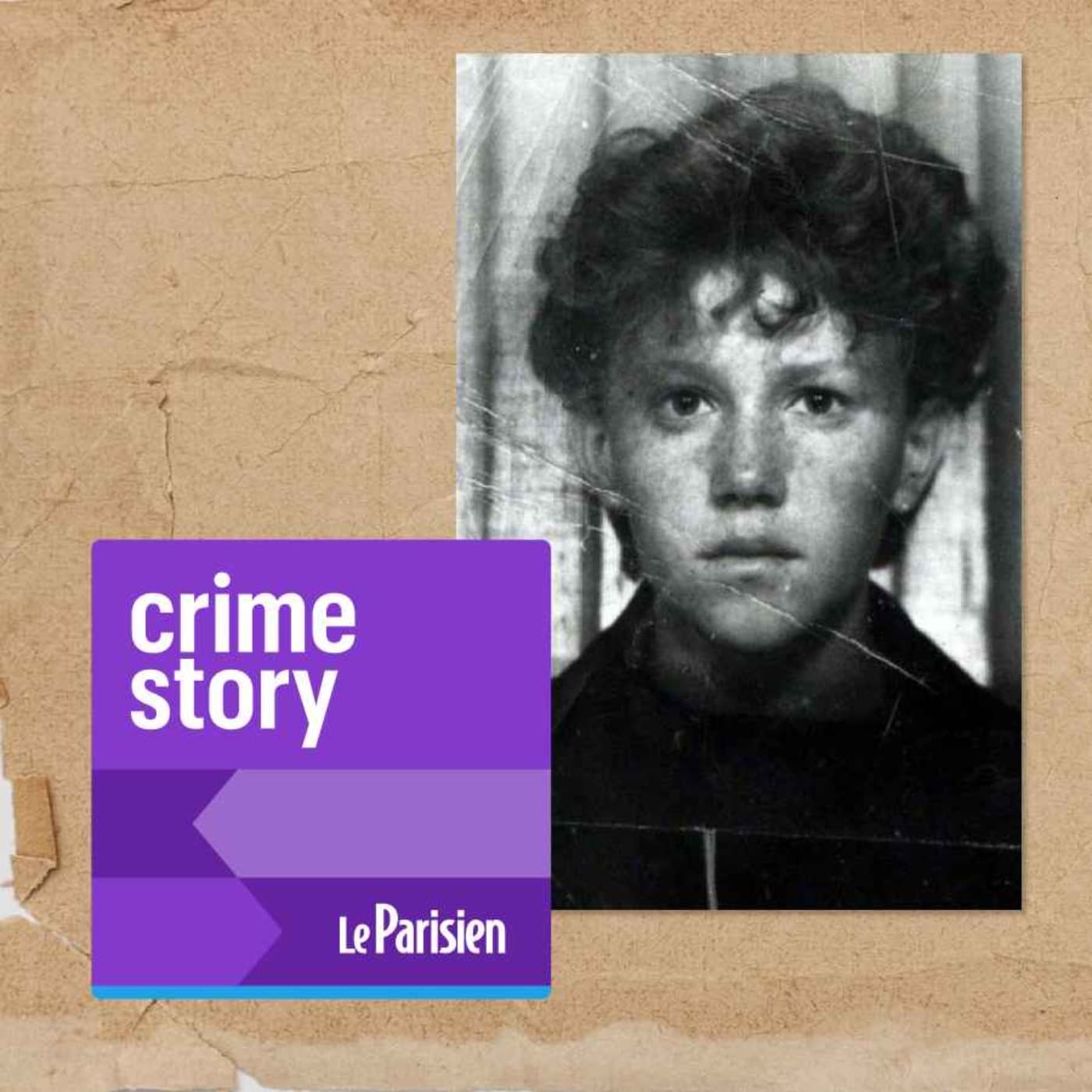 Crime story podcast cover art