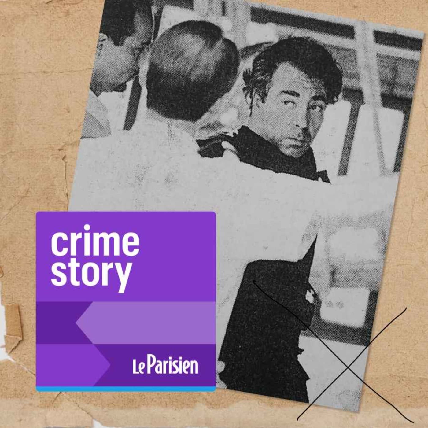 Crime story podcast cover art