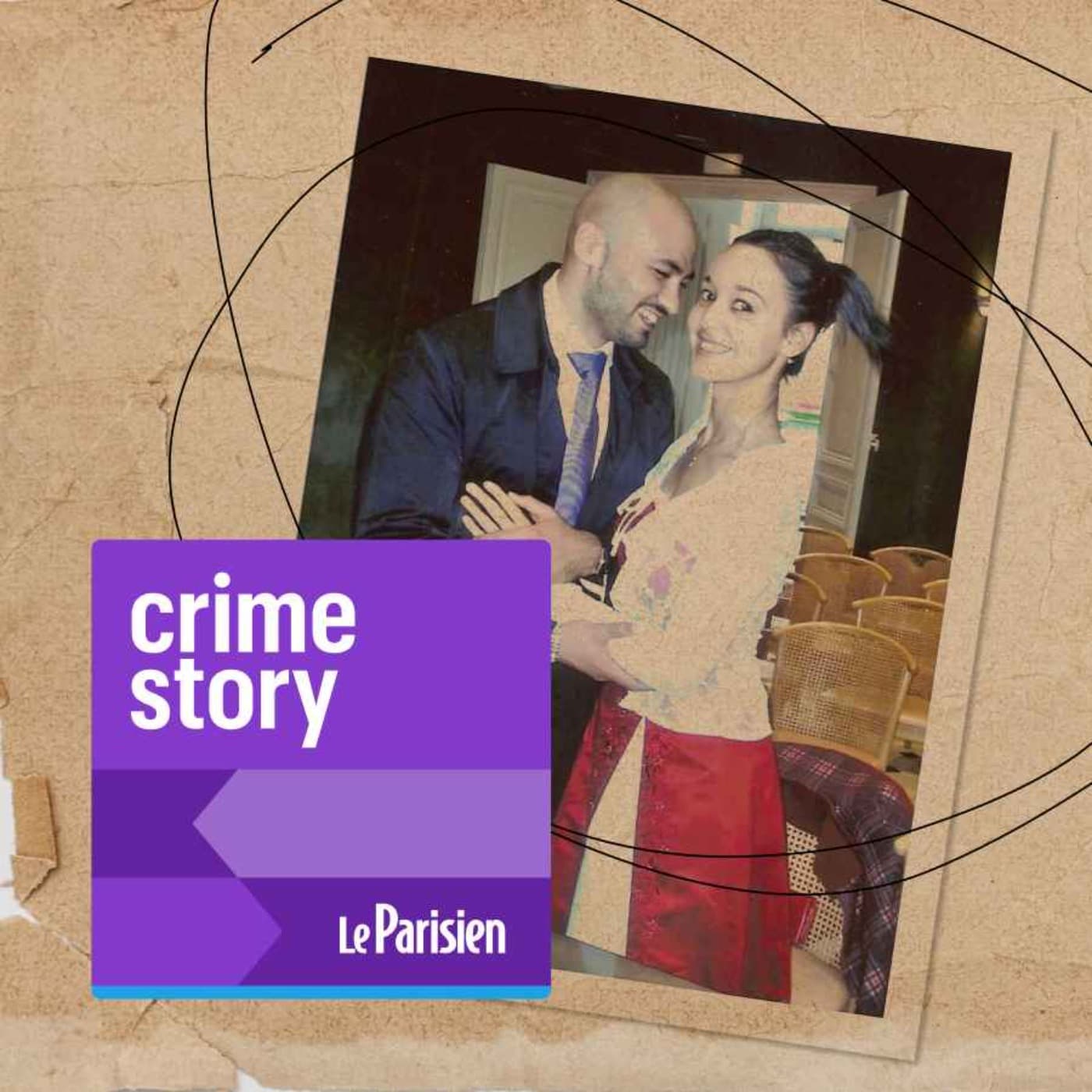 Crime story podcast cover art