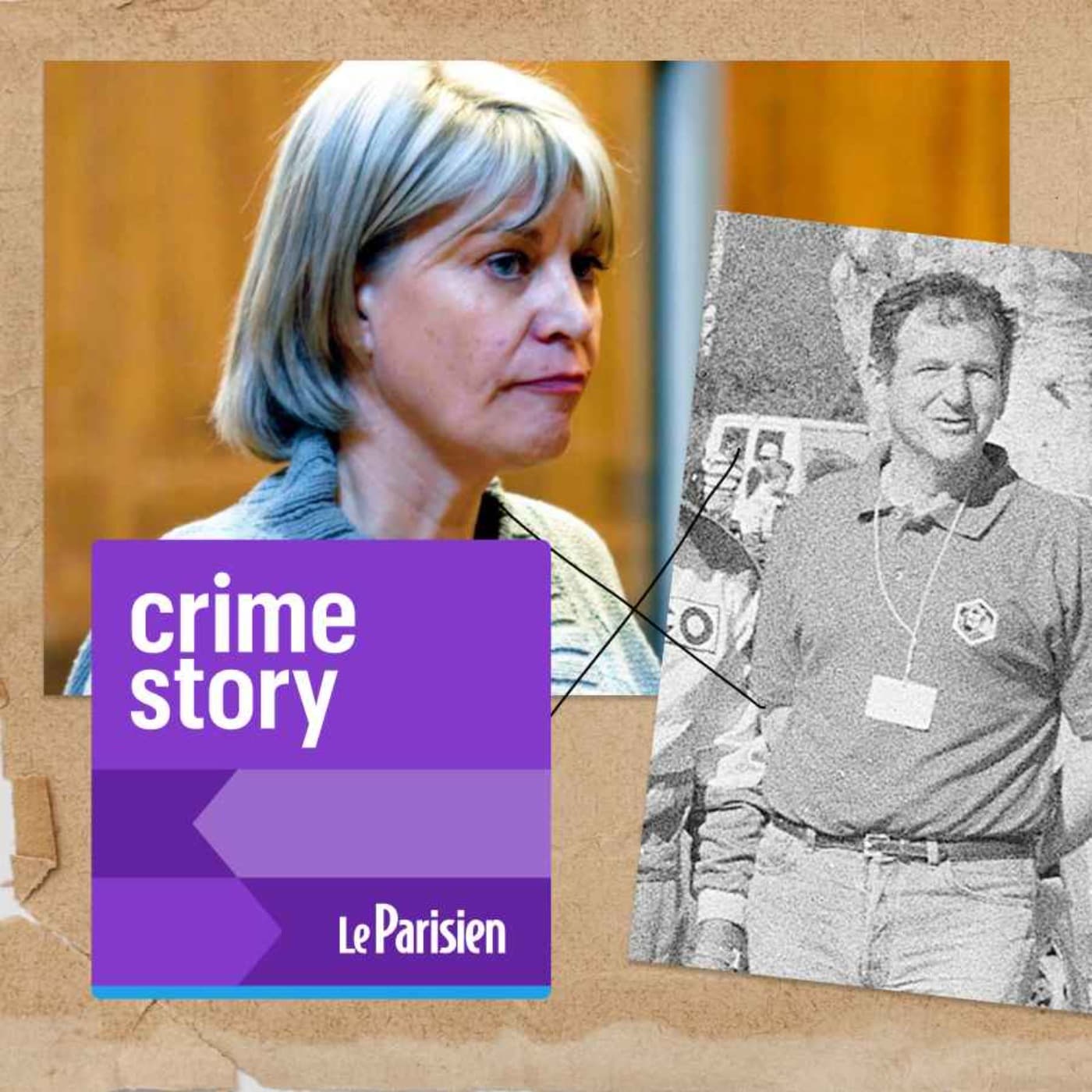 Crime story podcast cover art