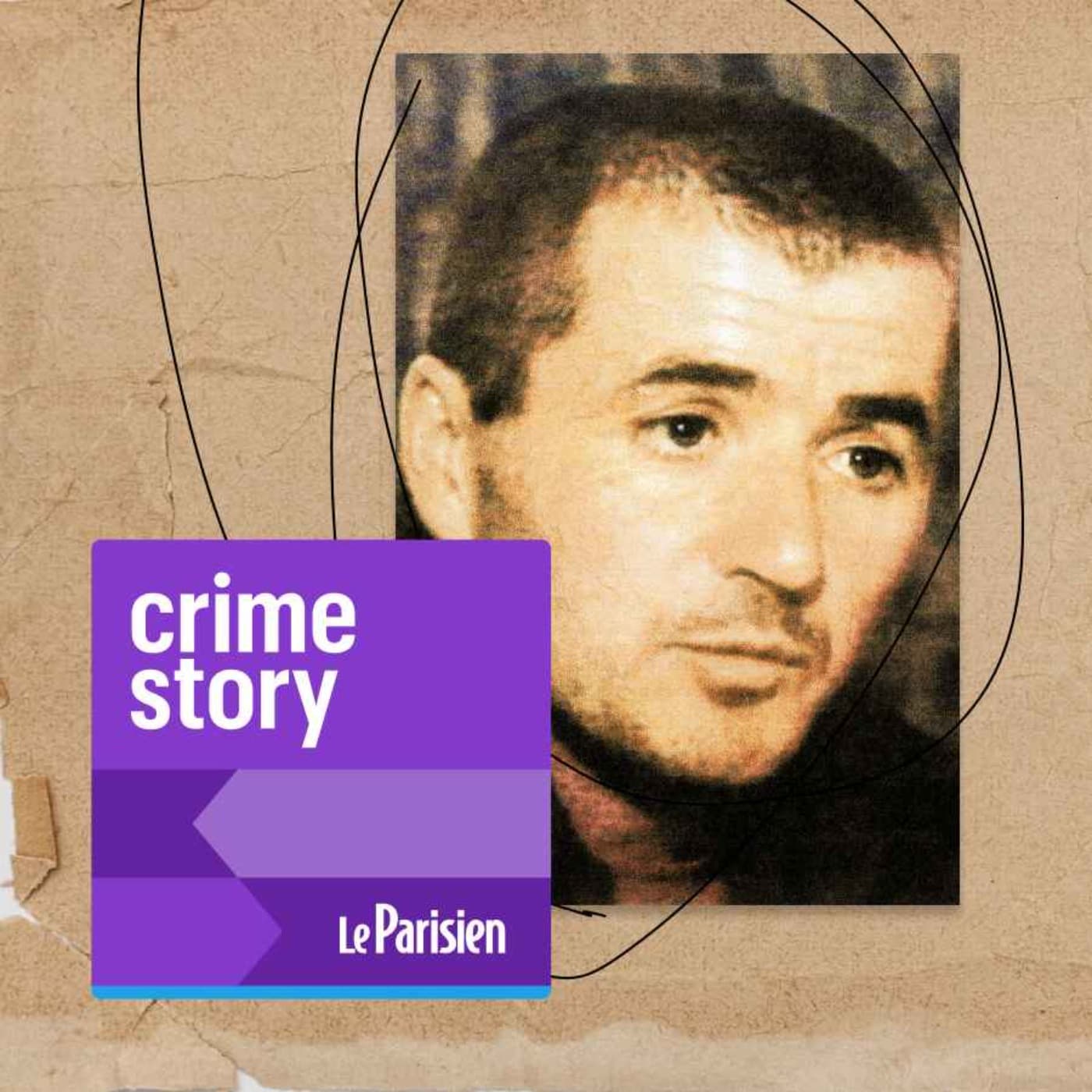 Crime story podcast cover art