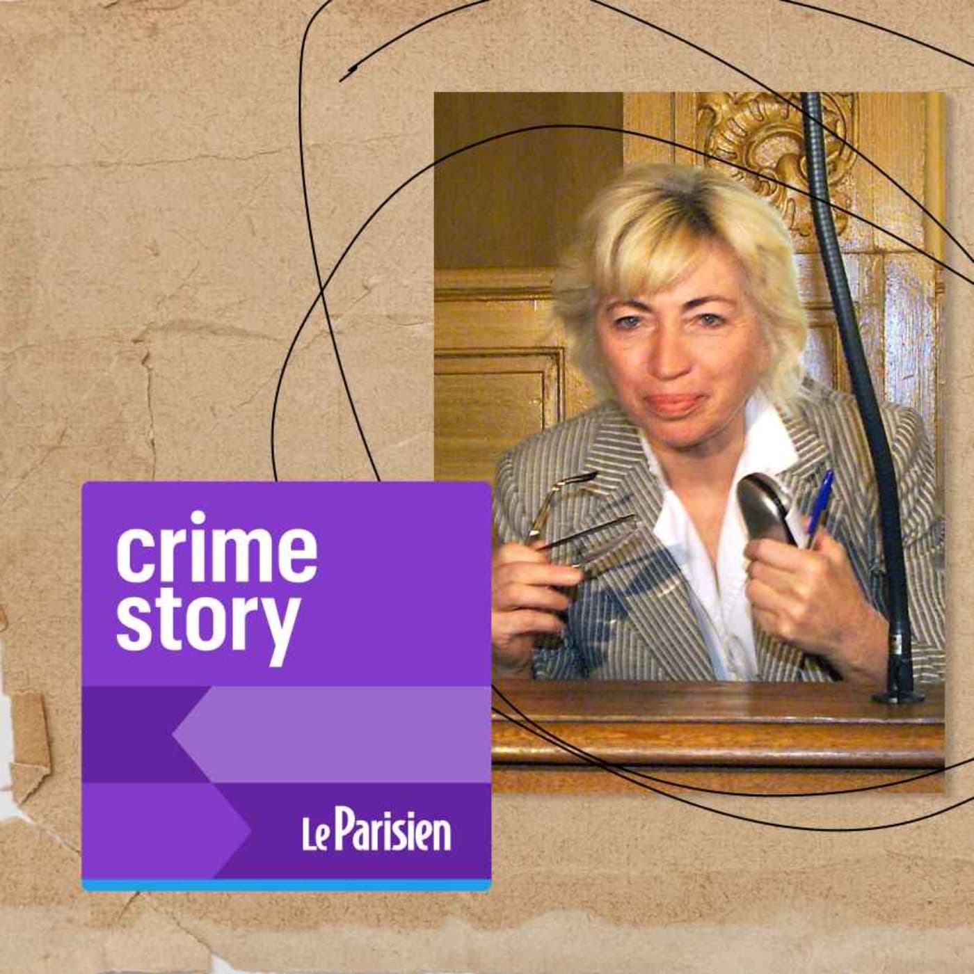 Crime story podcast cover art