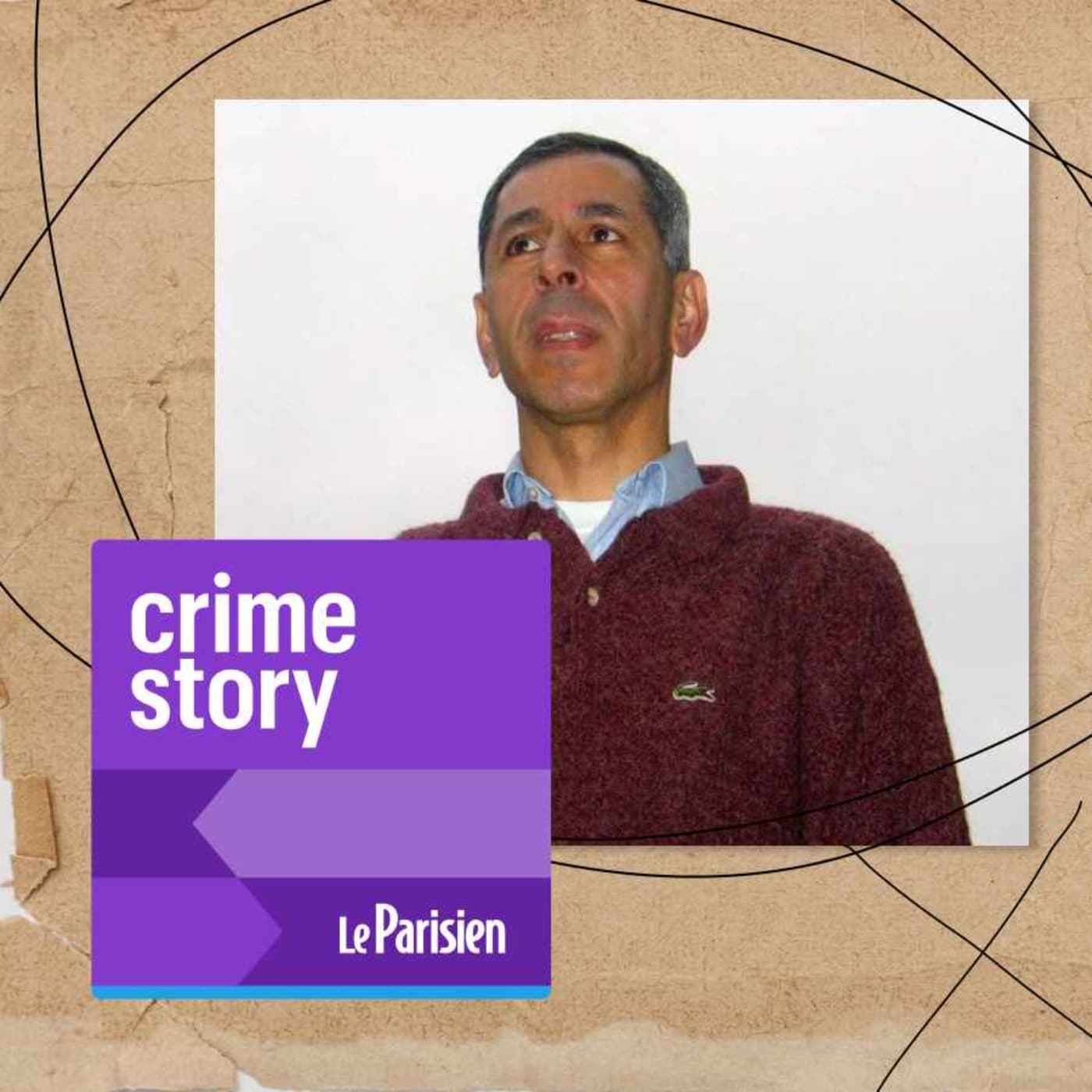 Crime story podcast cover art