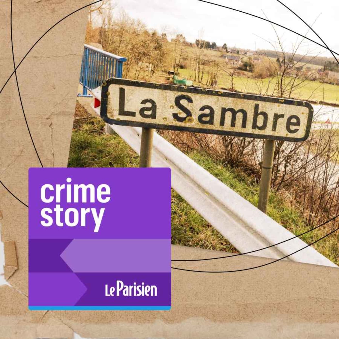 Crime story podcast cover art
