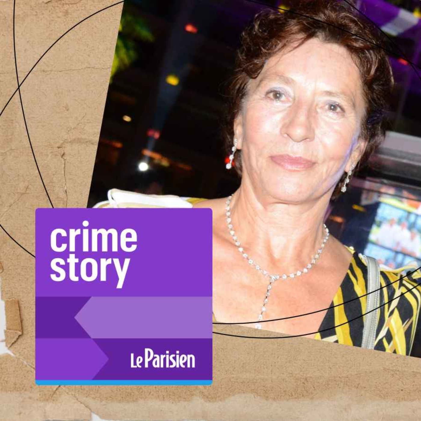 Crime story podcast cover art