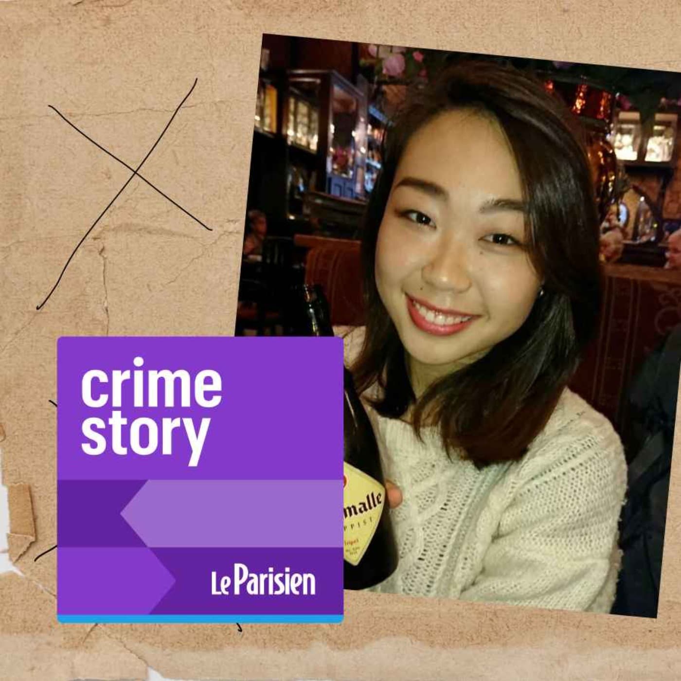 Crime story podcast cover art