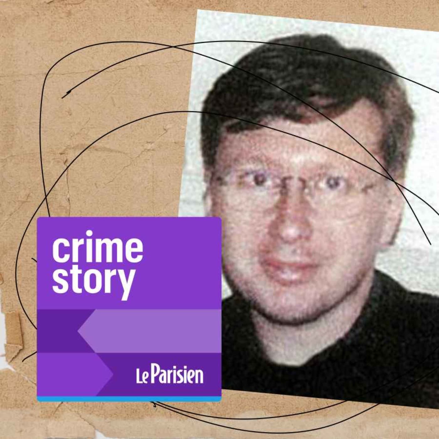 Crime story podcast cover art