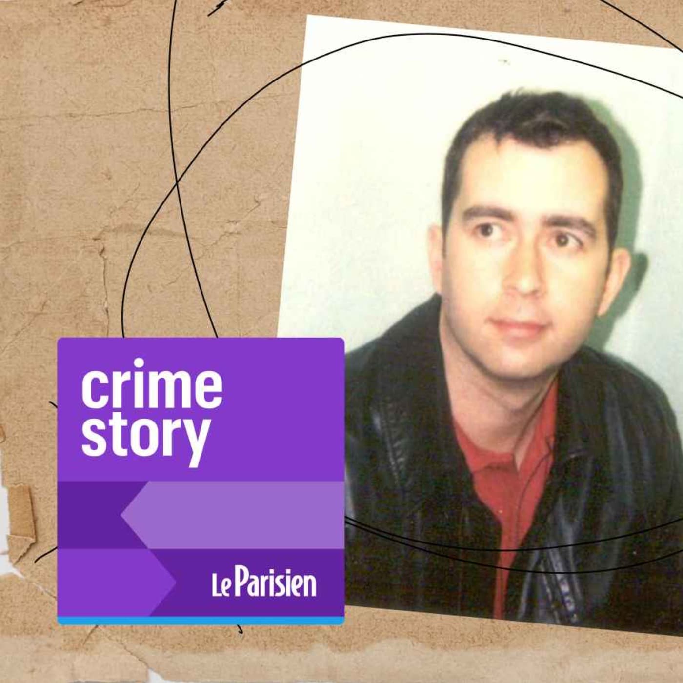 Crime story podcast cover art