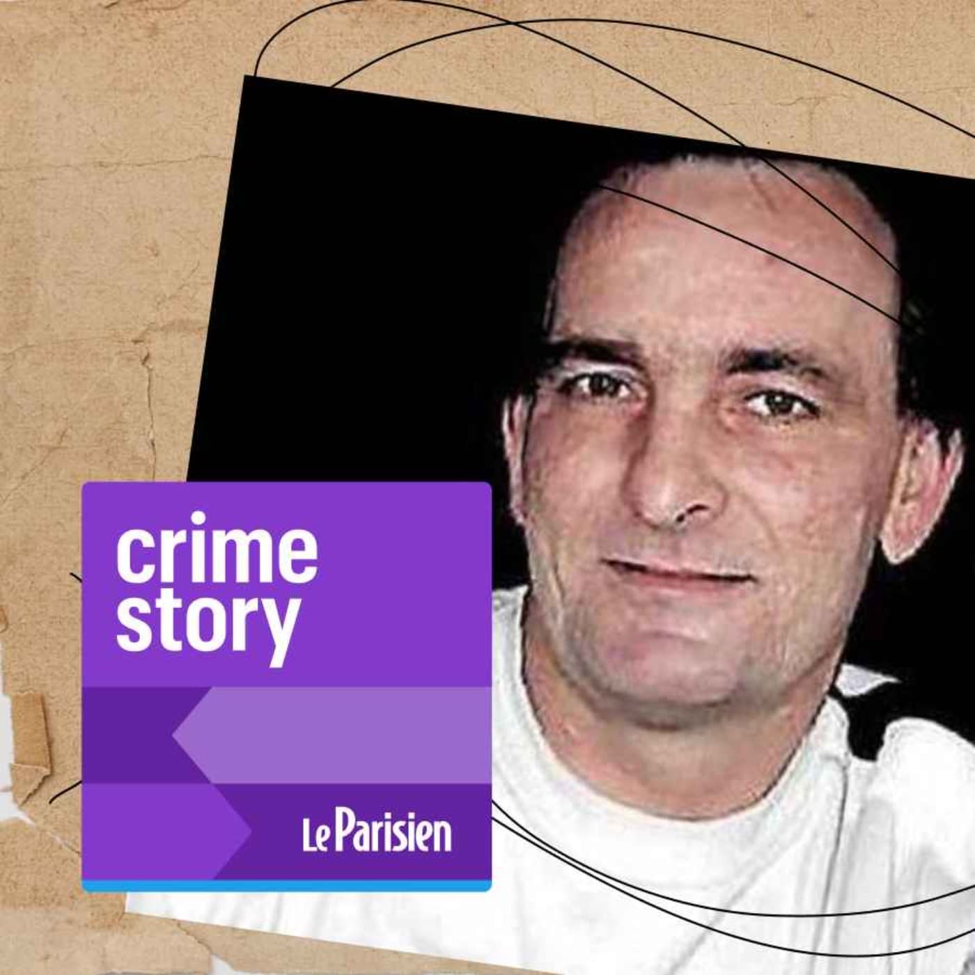 Crime story podcast cover art