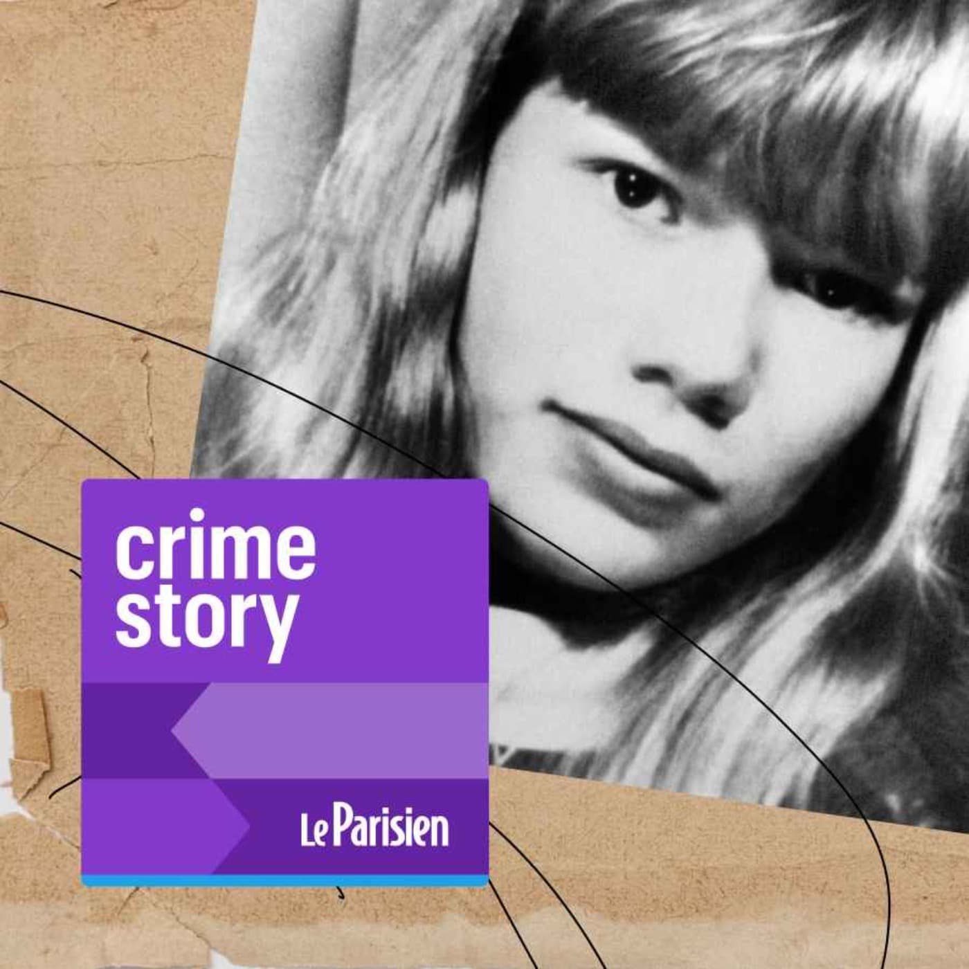 Crime story podcast cover art