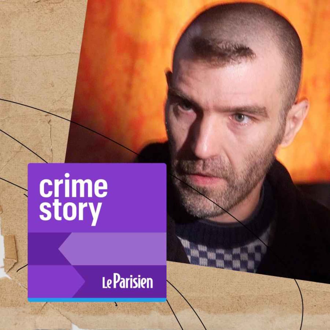 Crime story podcast cover art