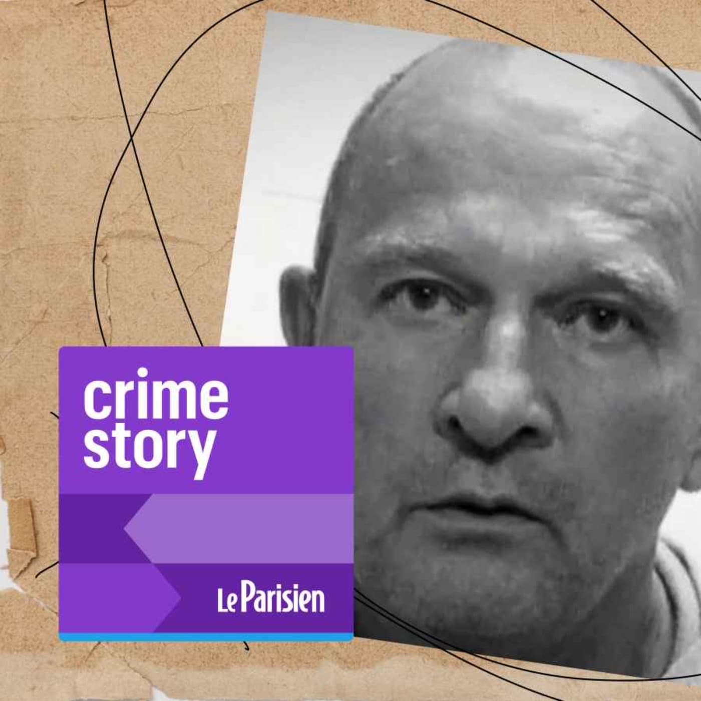 Crime story podcast cover art