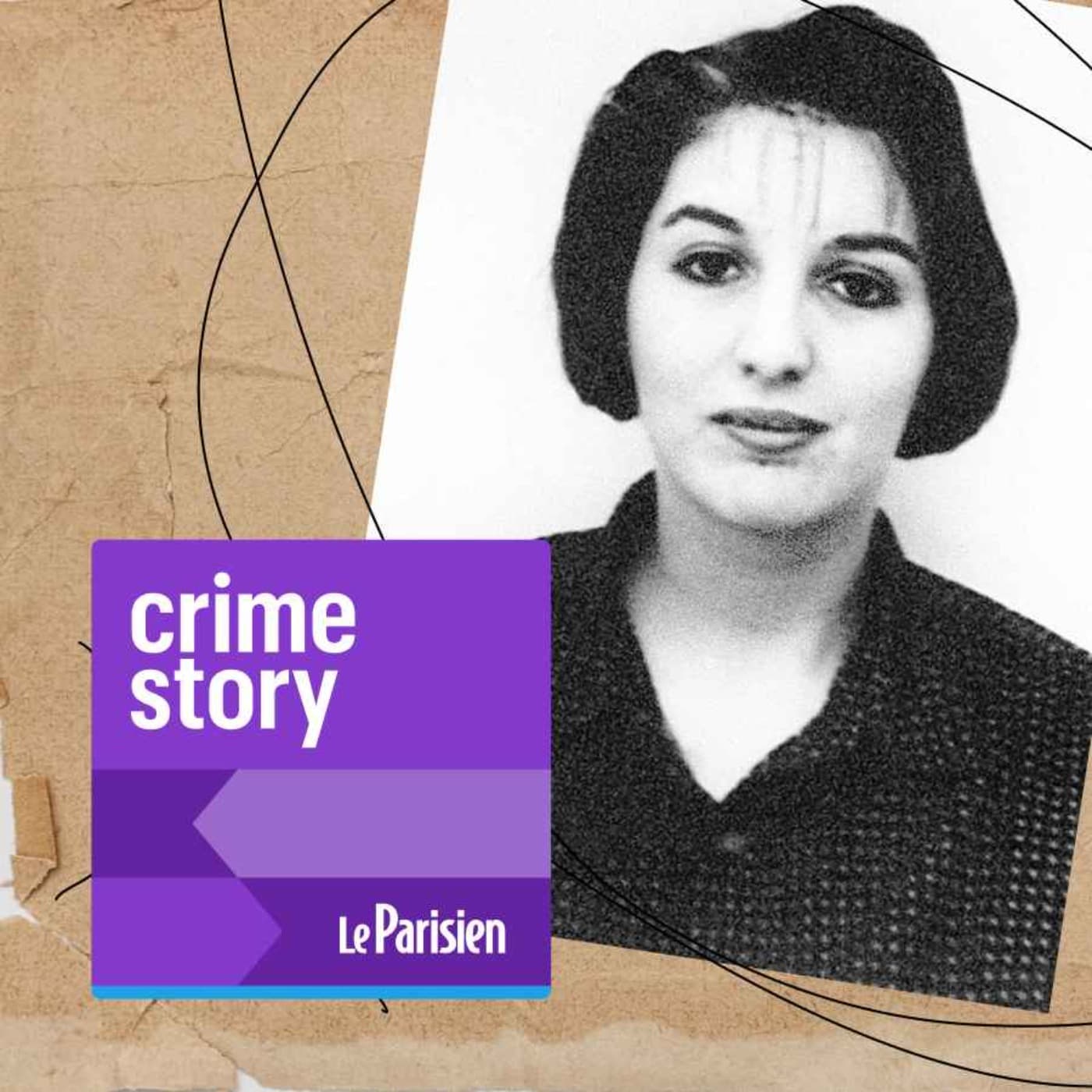 Crime story podcast cover art