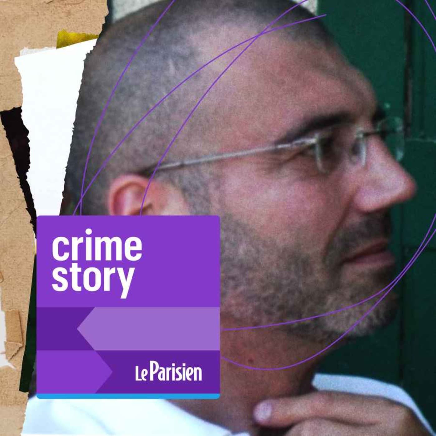 Crime story podcast cover art