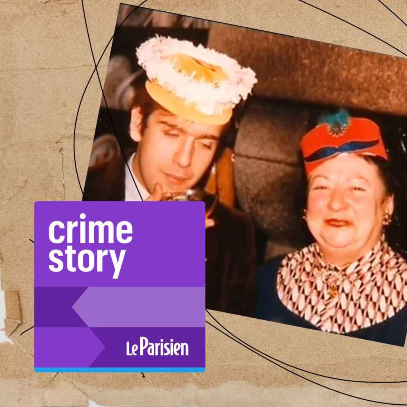 Crime story podcast cover art