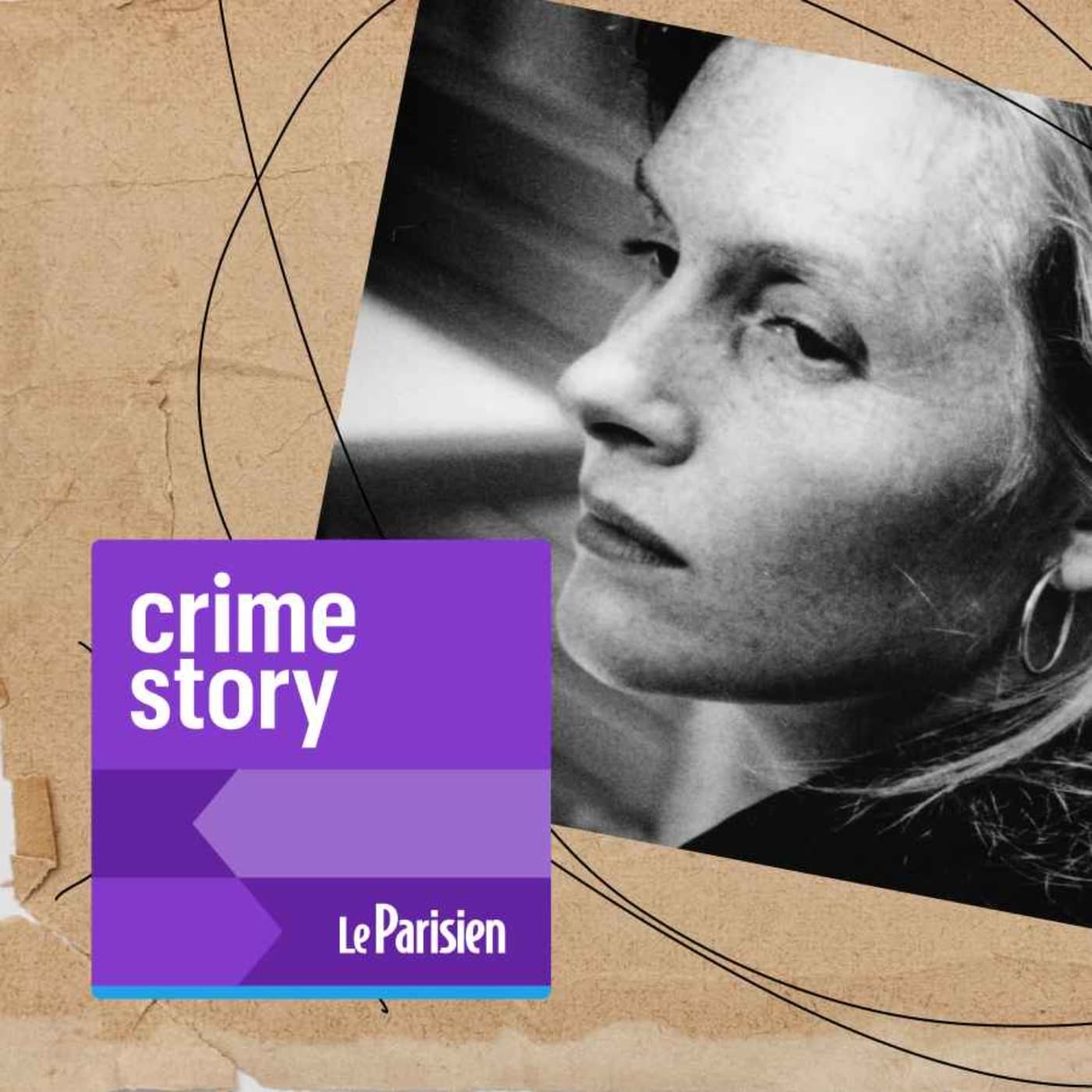 Crime story podcast cover art