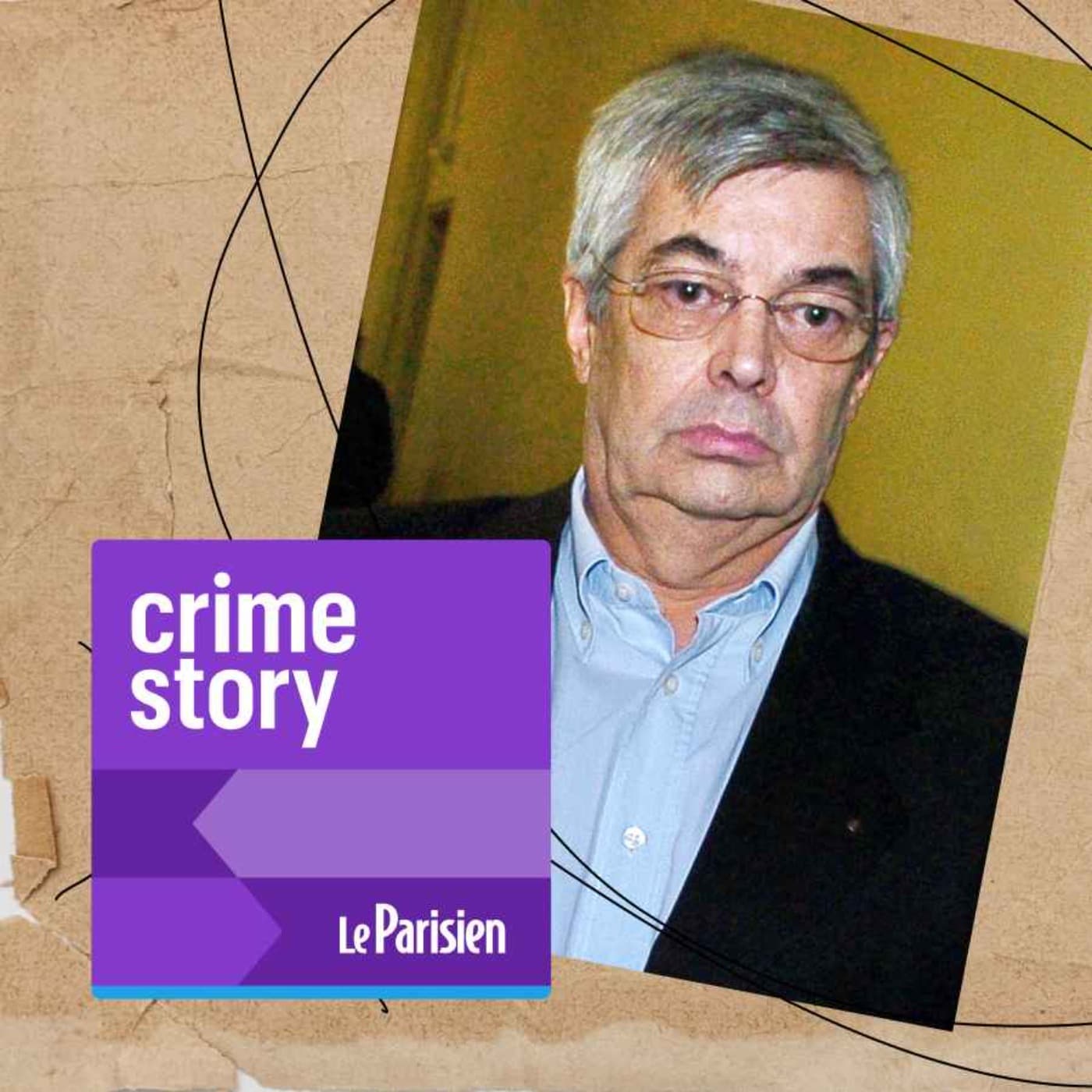 Crime story podcast cover art