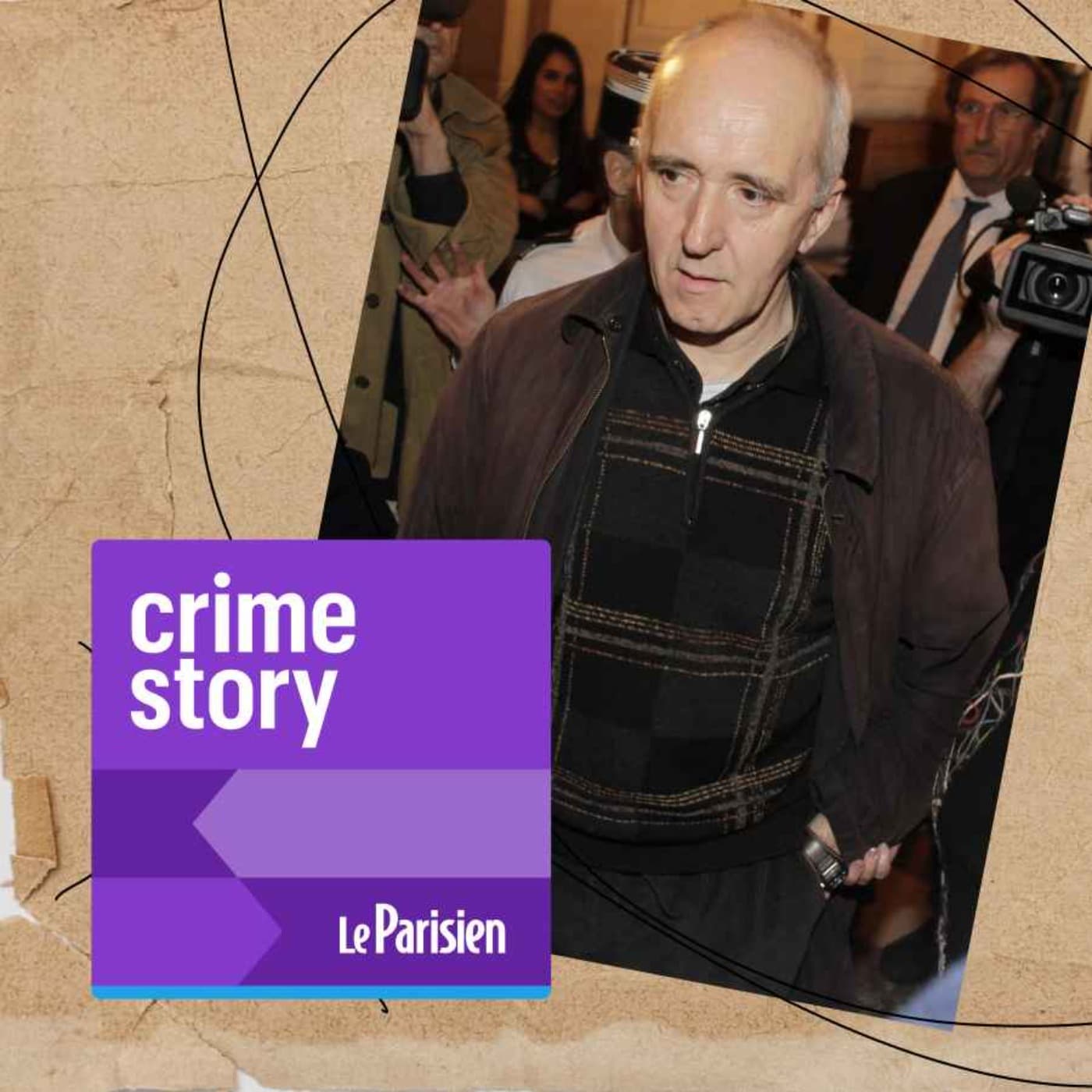 Crime story podcast cover art