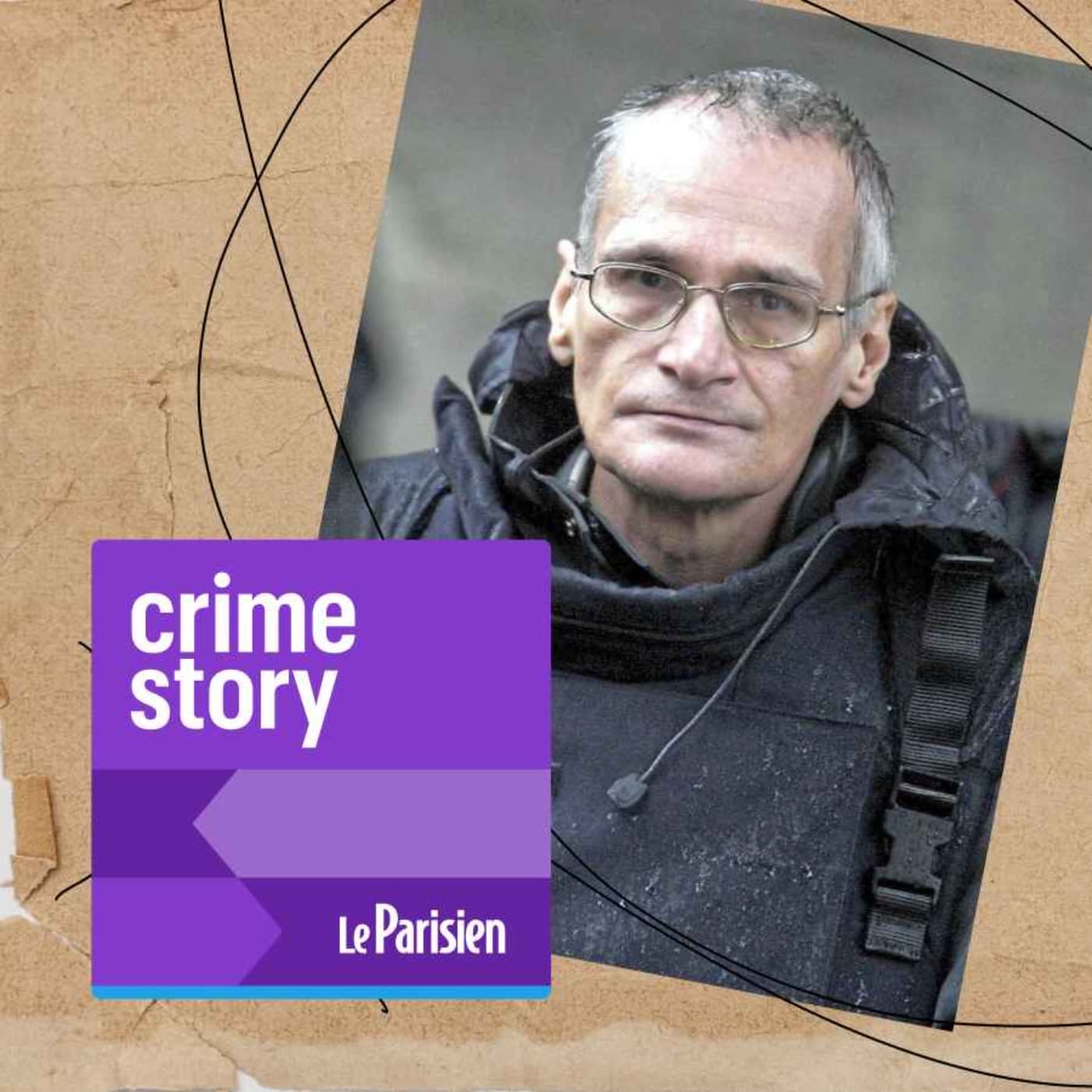 Crime story podcast cover art