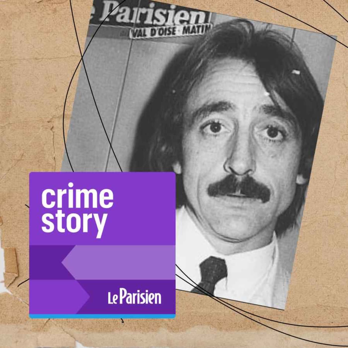 Crime story podcast cover art