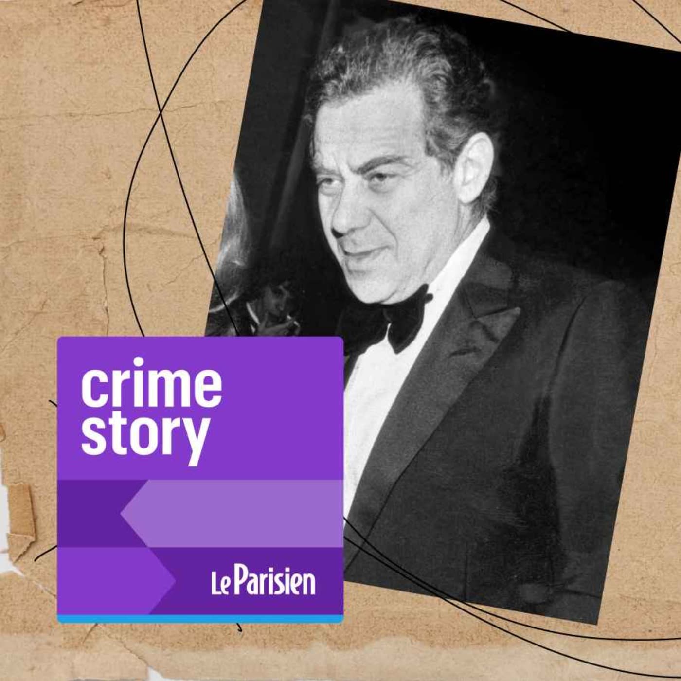 Crime story podcast cover art