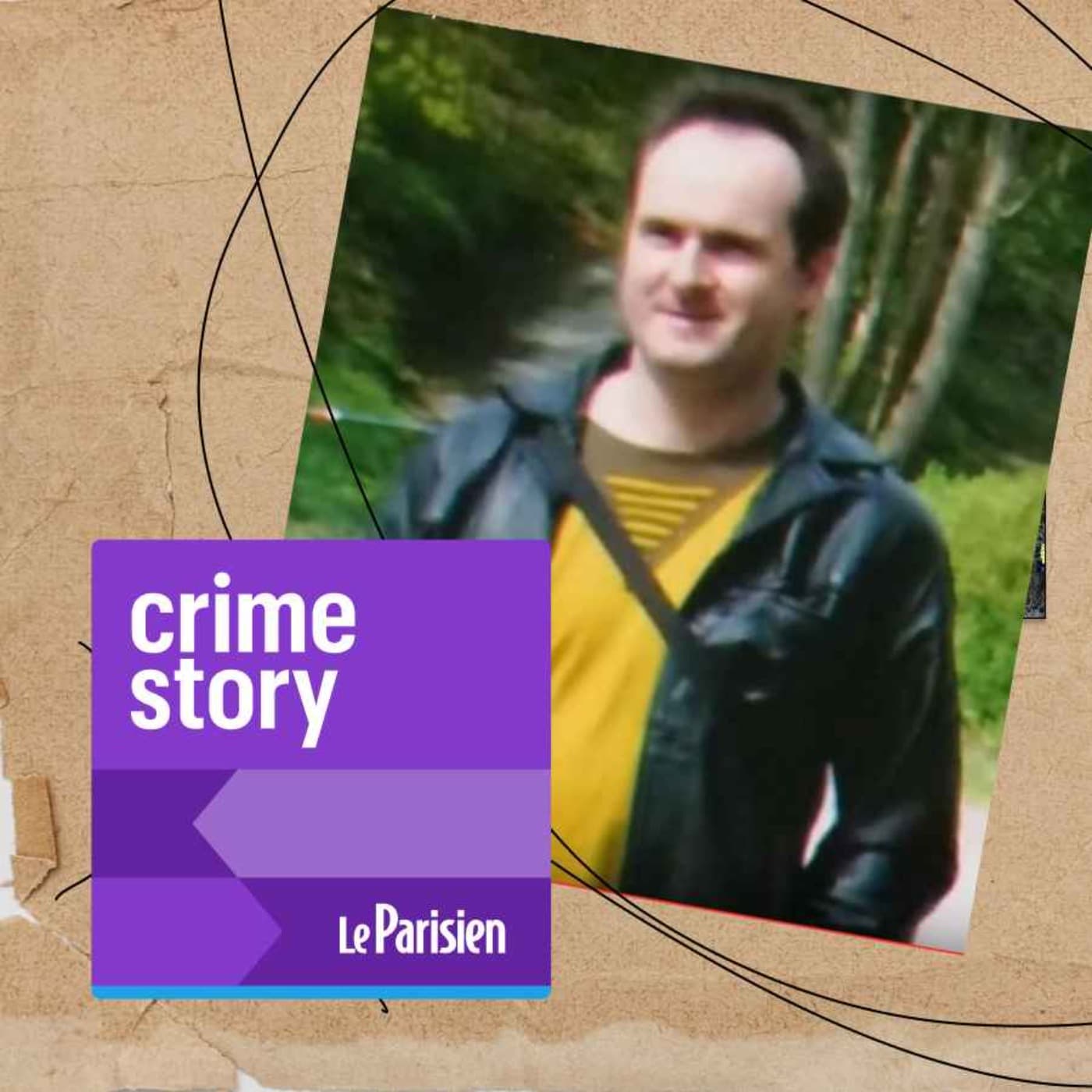 Crime story podcast cover art