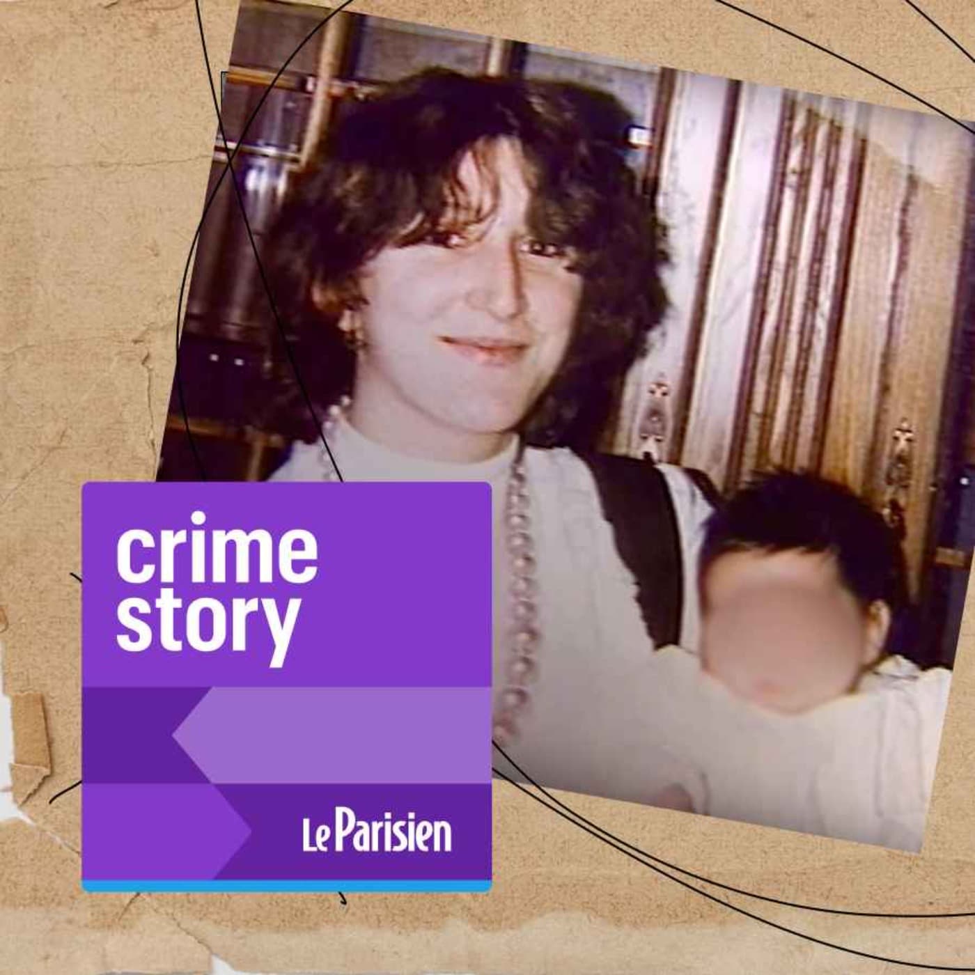 Crime story podcast cover art