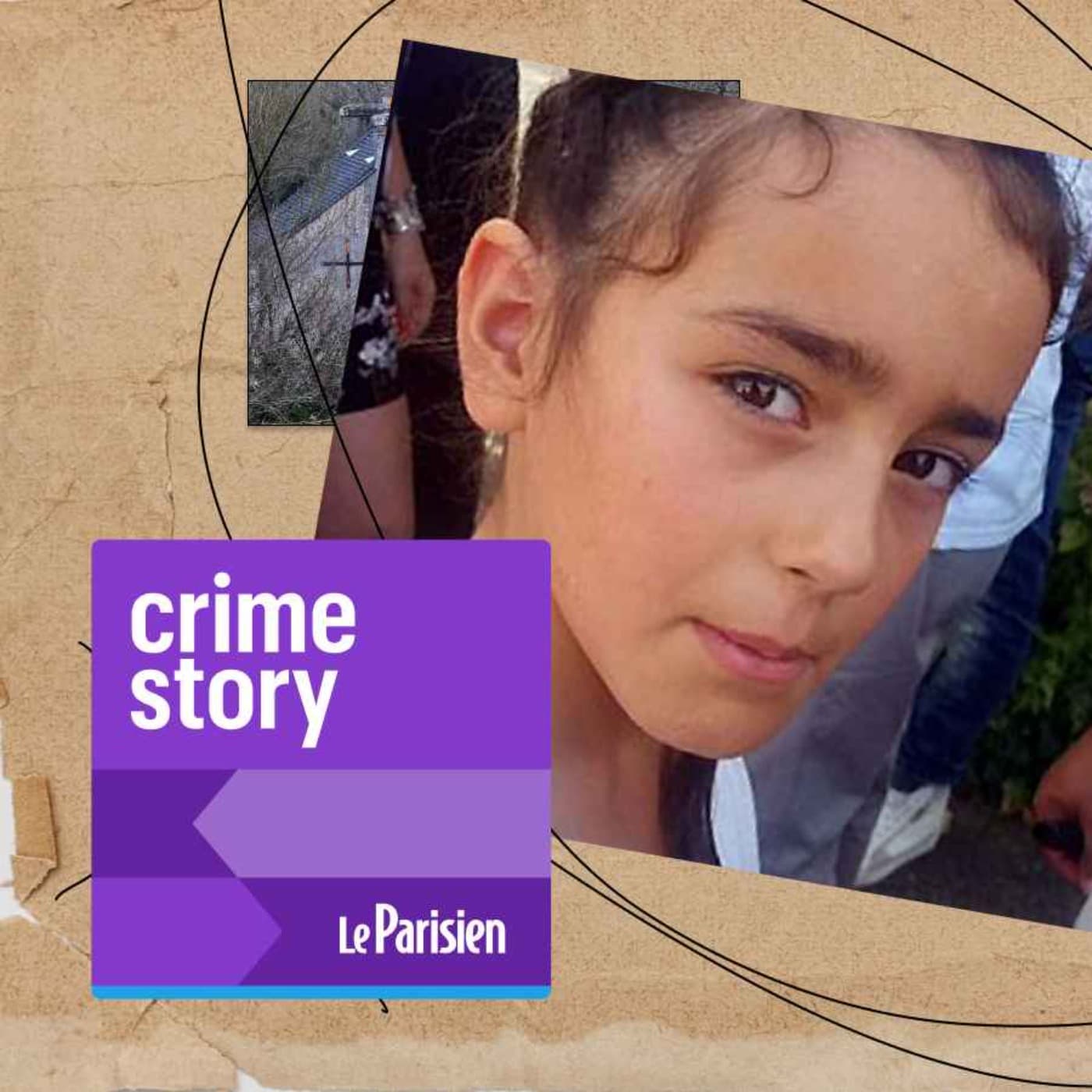Crime story podcast cover art