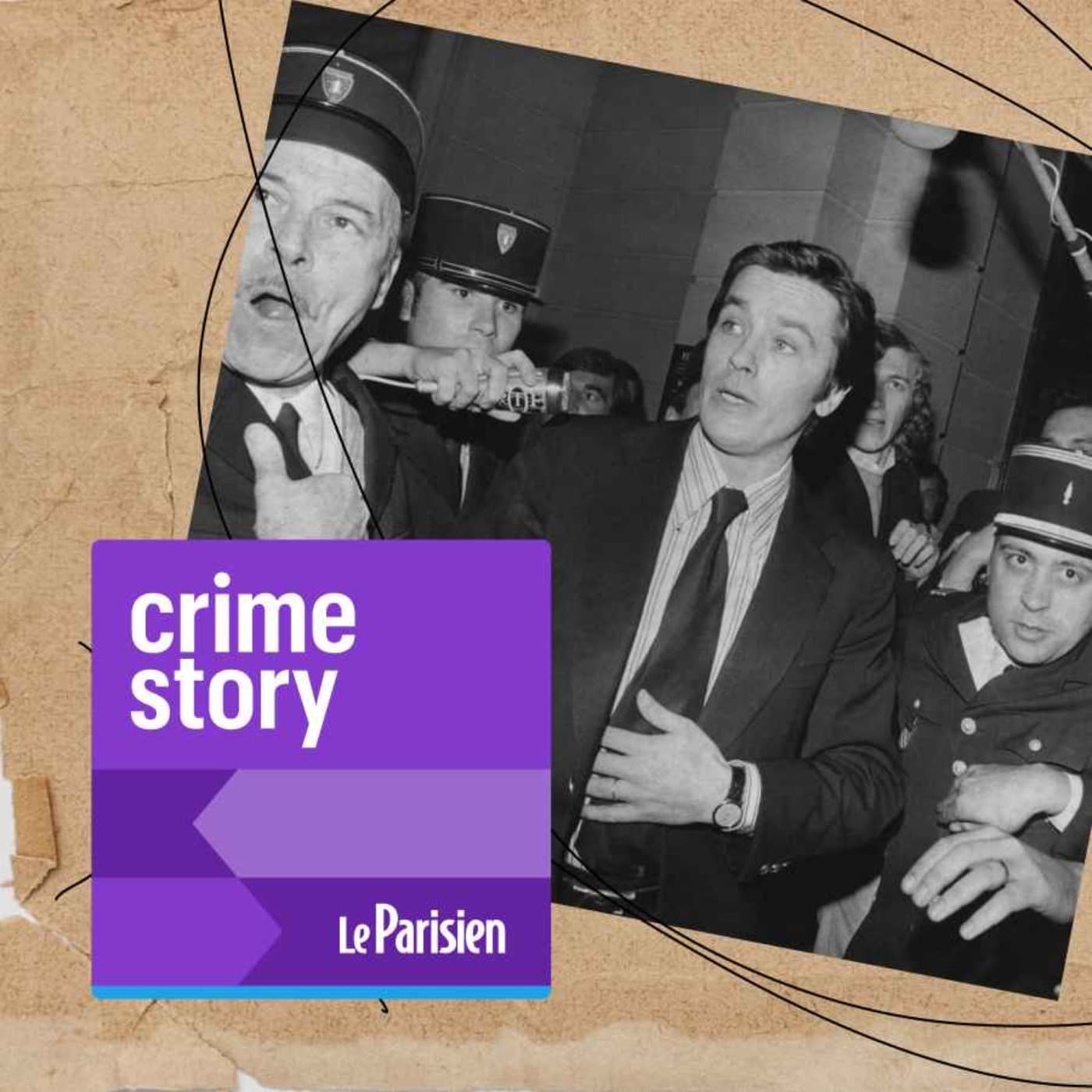 Crime story podcast cover art