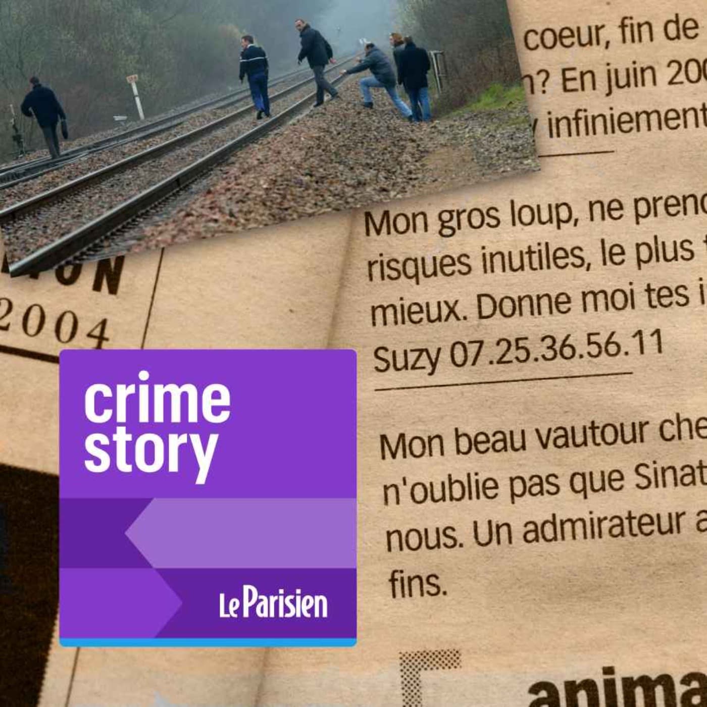Crime story podcast cover art