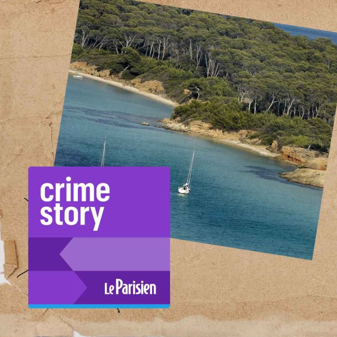 Crime story podcast cover art