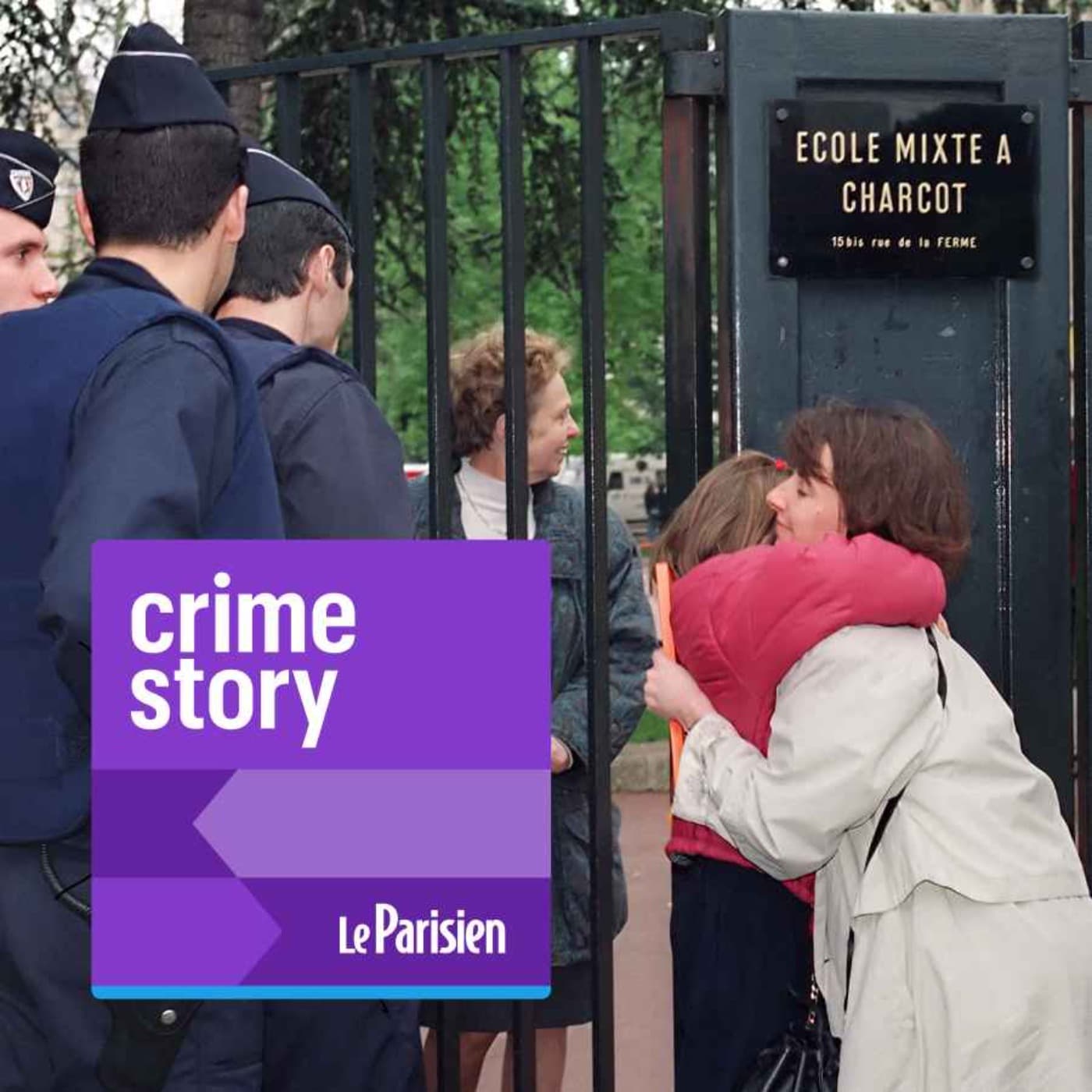 Crime story podcast cover art