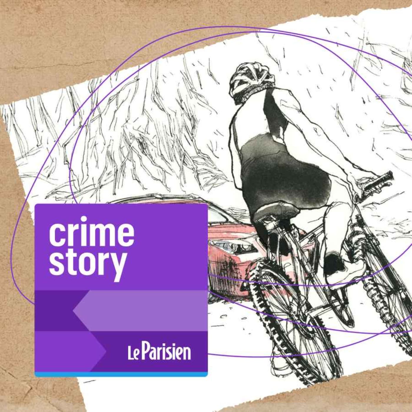 Crime story podcast cover art