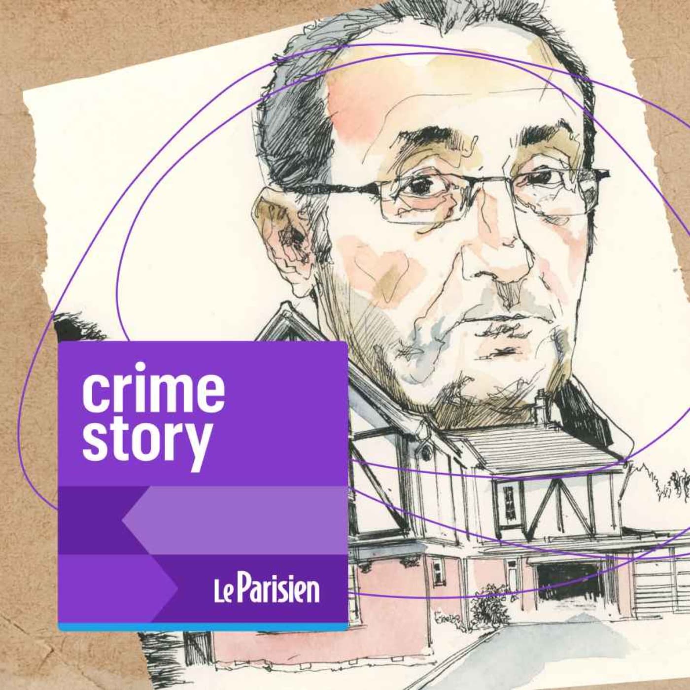 Crime story podcast cover art