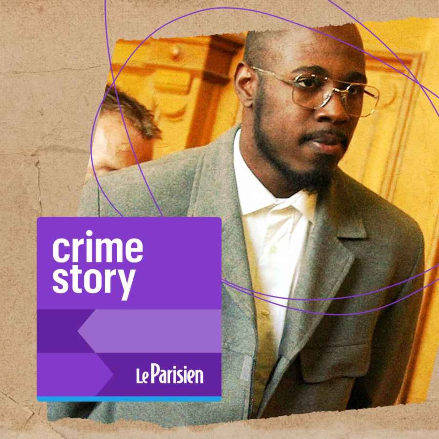 Crime story podcast cover art