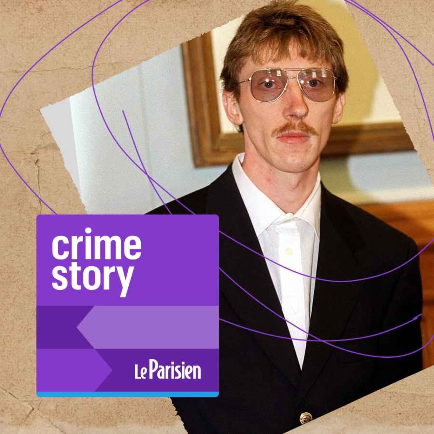 Crime story podcast cover art