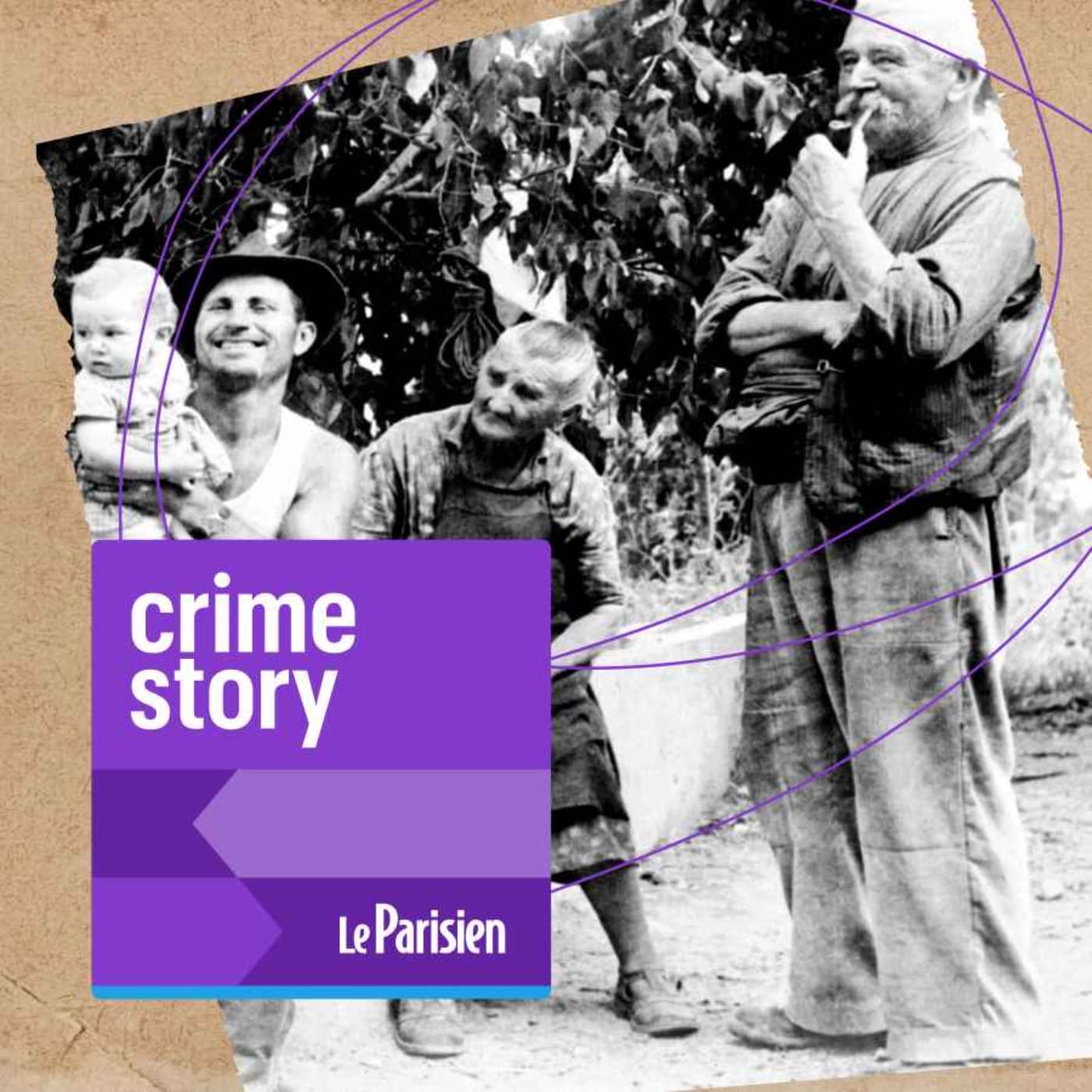Crime story podcast cover art