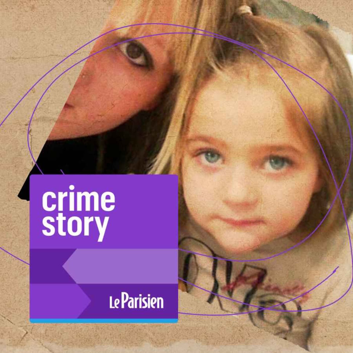 Crime story podcast cover art