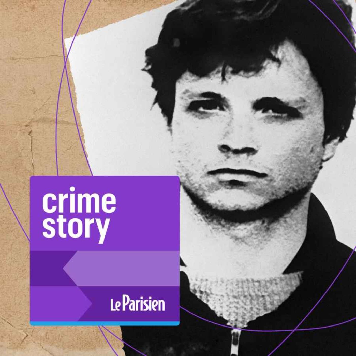 Crime story podcast cover art