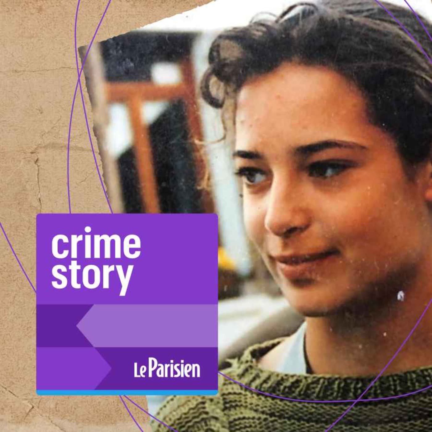 Crime story podcast cover art