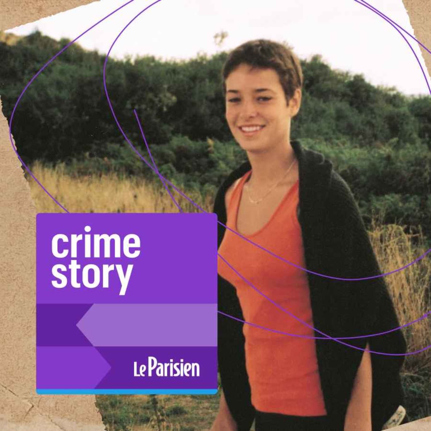 Crime story podcast cover art