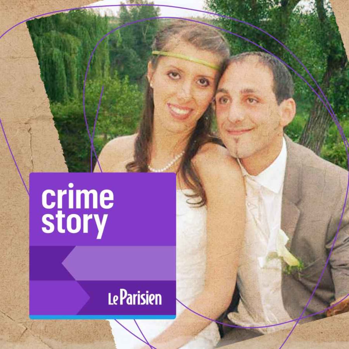 Crime story podcast cover art