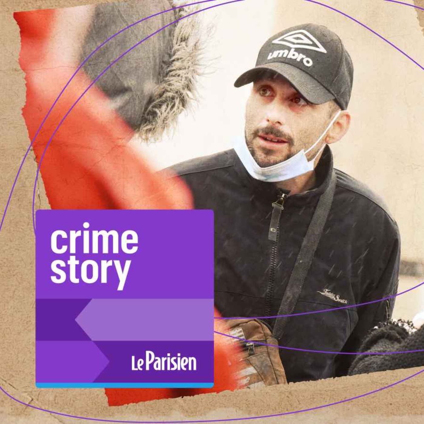 Crime story podcast cover art