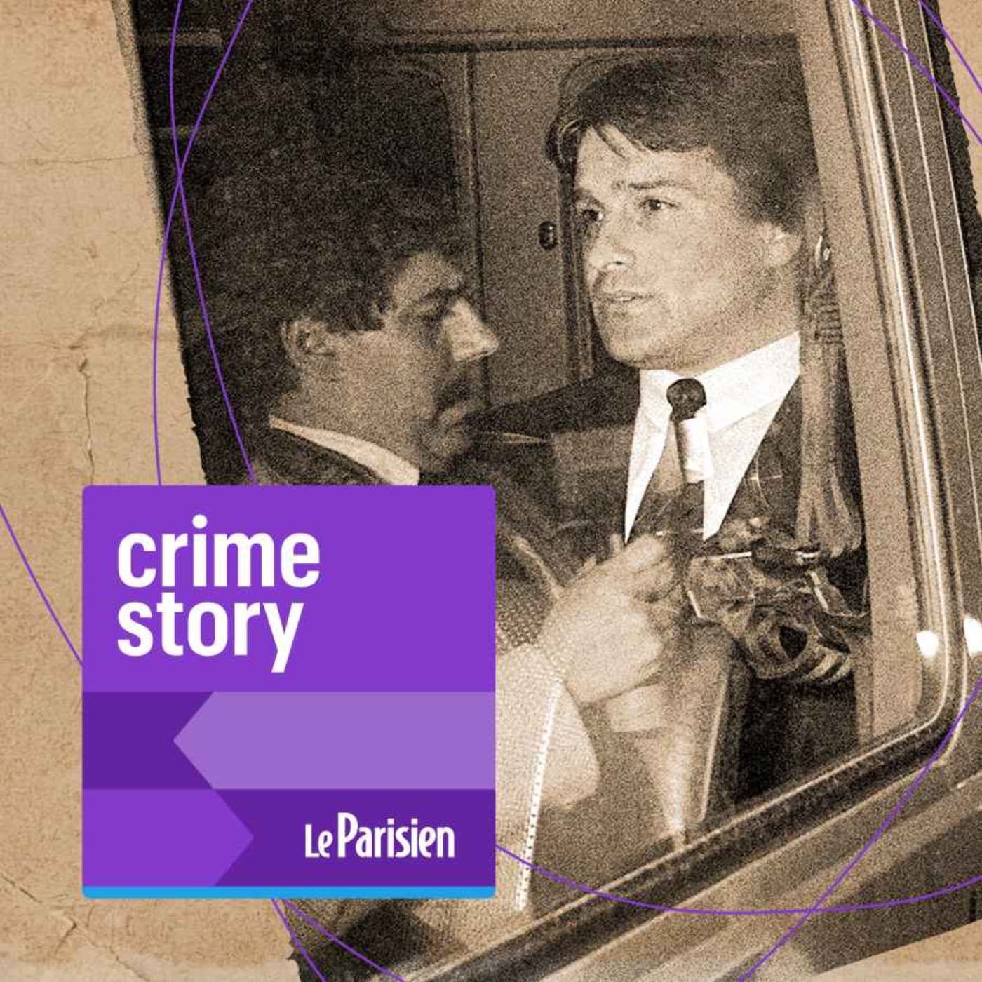 Crime story podcast cover art