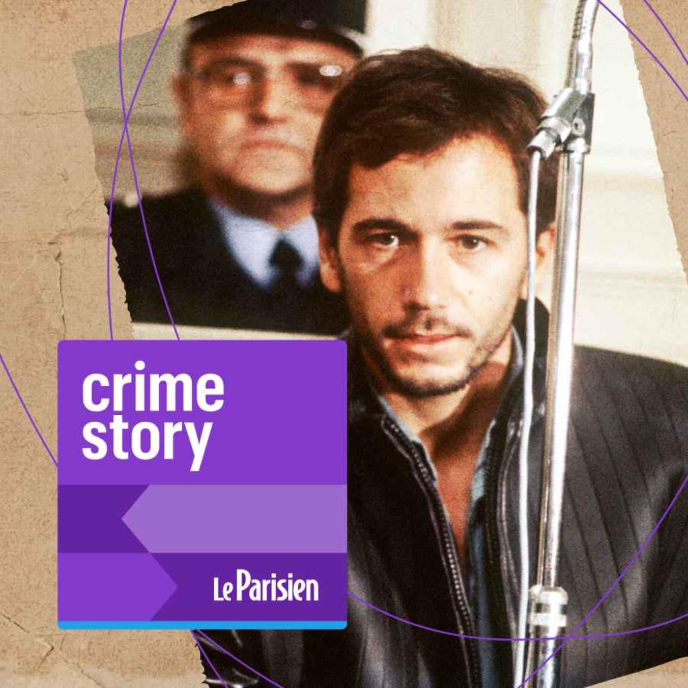 Crime story podcast cover art